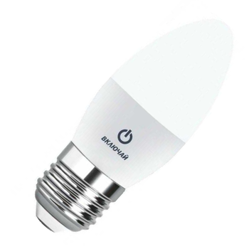 Лампа светодиодная 6w е27 4000k 220v LED PREMIUM с37 е27-220v - 6w-w включай